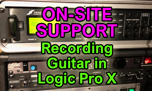 On site support recording guitar in Logic Pro X