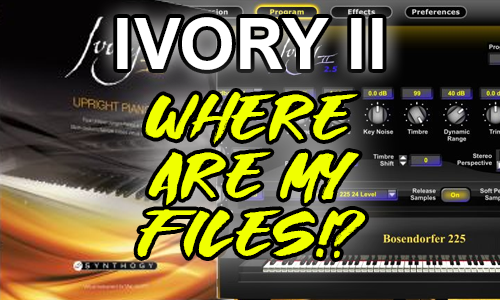 Ivory II - Where are my files?