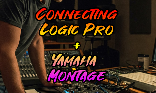 A composer stands in his home studio. He is frustrated by his Yahama Montage 8 keyboard and Logic Pro software.