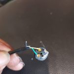Picture of a broken solder connection on a Behringer 660M headset