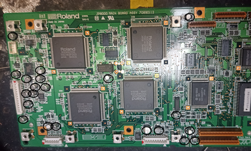 Roland JP-8000 Repair: No Audio Output Fixed by Replacing Power Supply Capacitors