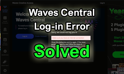 Waves Central PC Login Issue Solved: Default Browser Not Set