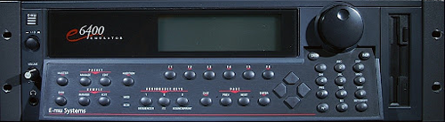 Front panel of an E-MU Systems E6400 Ultra vintage sampler. Integrating legacy hardware like this into modern DAWs often causes storage and audio routing problems for beginners.