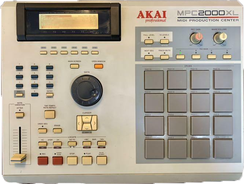 Akai MPC 2000XL - Legacy Hardware Integration Front panel of an Akai MPC 2000XL vintage sampler. Integrating legacy hardware like this into modern DAWs often causes storage and audio routing problems for beginners.